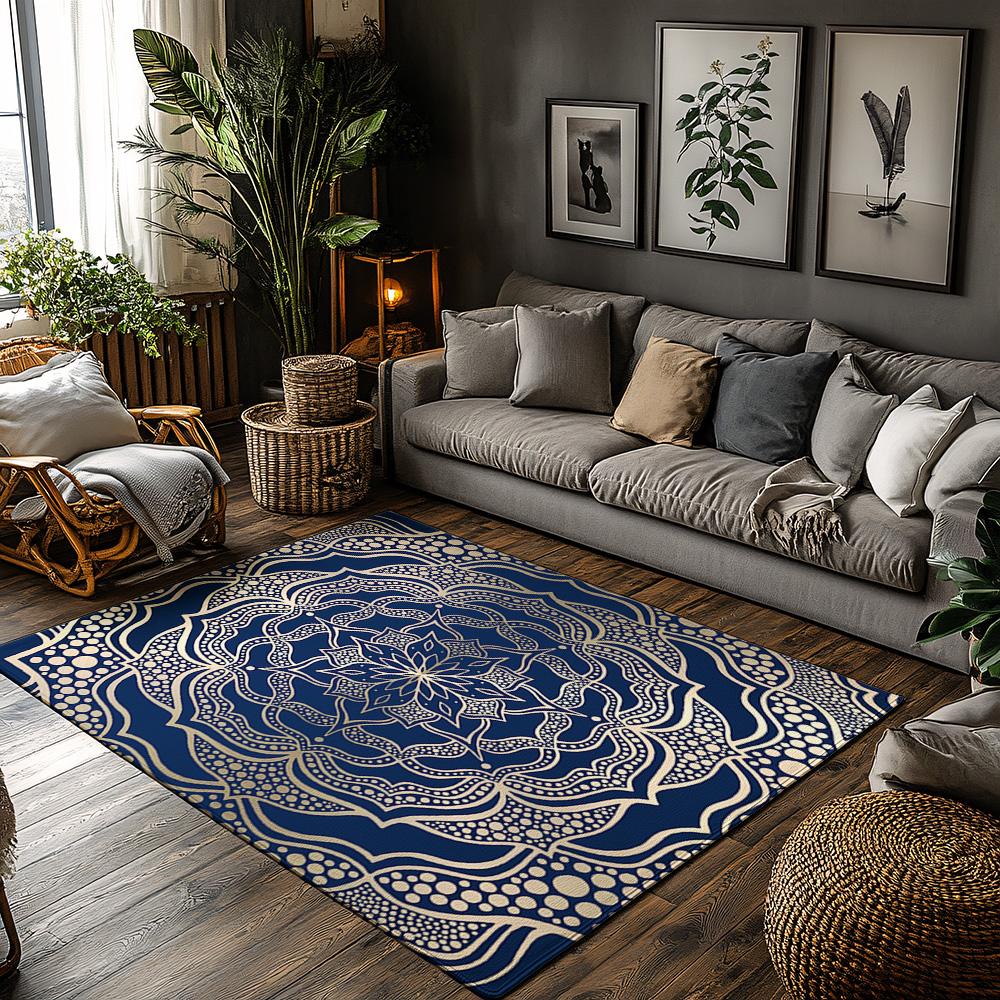 

Stylish Area Rug Non Slip Indoor Outdoor Mat Washable Floor Carpet Modern Bohemian Decor Home Living Room Dorm Room Accent 50x80cm