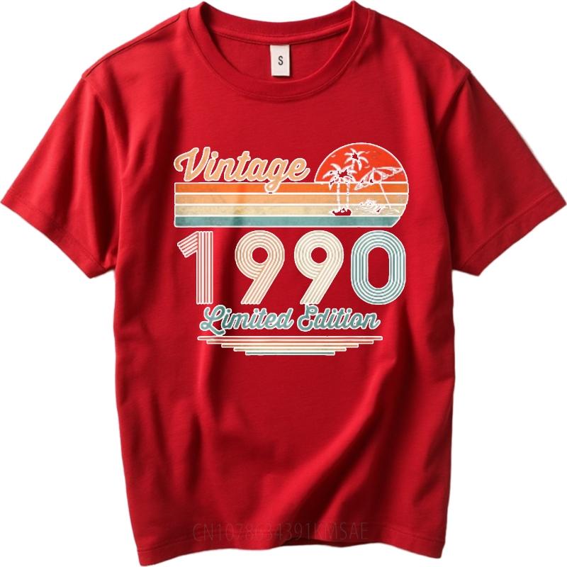 Trendy Tshirt Teenagers Round Neck tshirt Oversized Vintage 1990 Limited Edition Sunset Palm Tree Basic For him Tshirt S