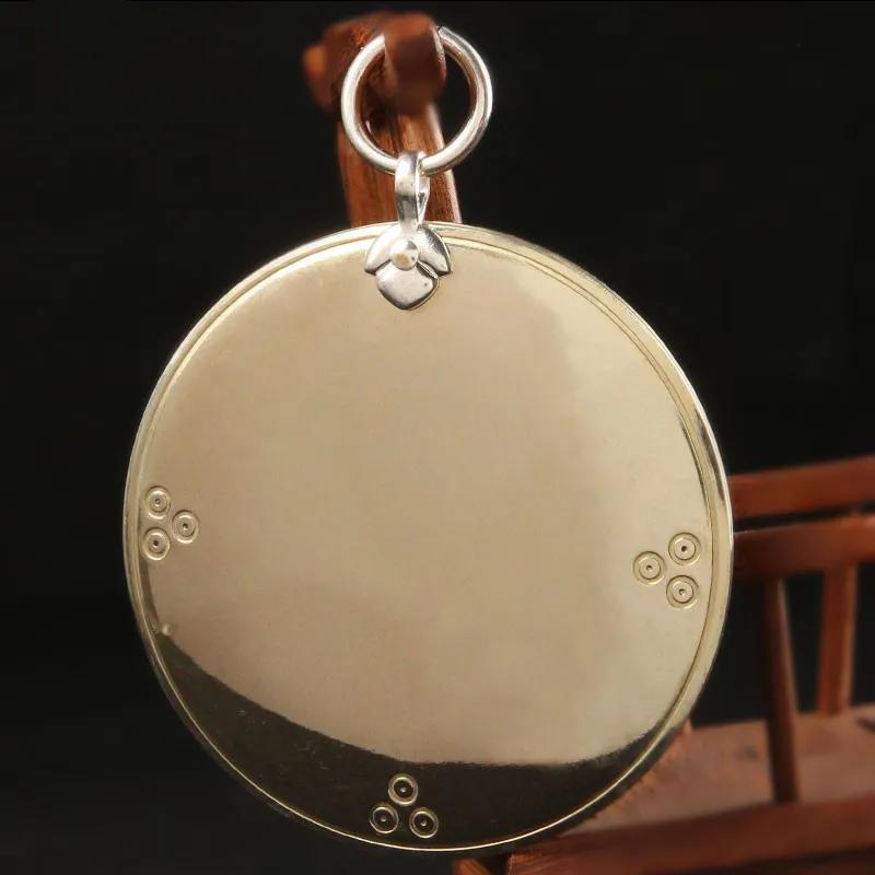 Creative Feng Shui Bronze Mirror Ornaments Brass Crafts Buddha Hall Door Decoration Buddha Hall Accessories Buddhist Supplies