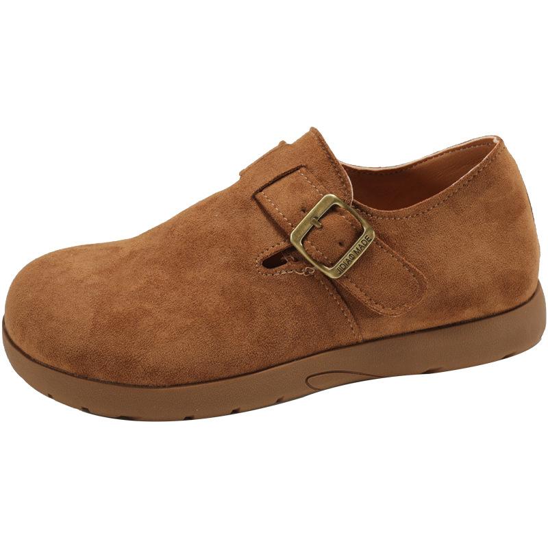 

Ретро женские балетки на плоской подошве, новая весенняя модель, туфли-лодочки на одной педали, из натуральной кожи, с мягкой подошвой 40 малиновый