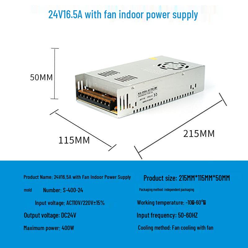 220V To 12V/24V/5V DC Power Supply for LED Strip Lights - 5A/10A/30A, 60W Transformer