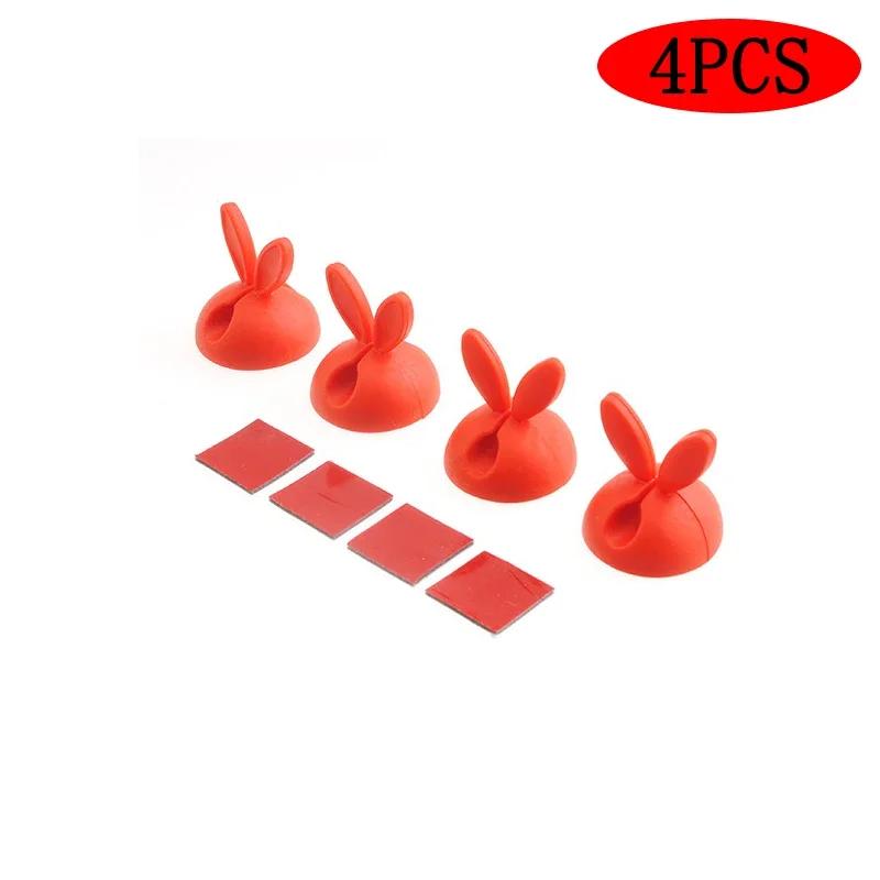 4Pcs  Mini Cable Winder Organizer USB Charging Cable Clips Desk Tidy Organiser Wire Cord Holder Protectors In Home Office Car