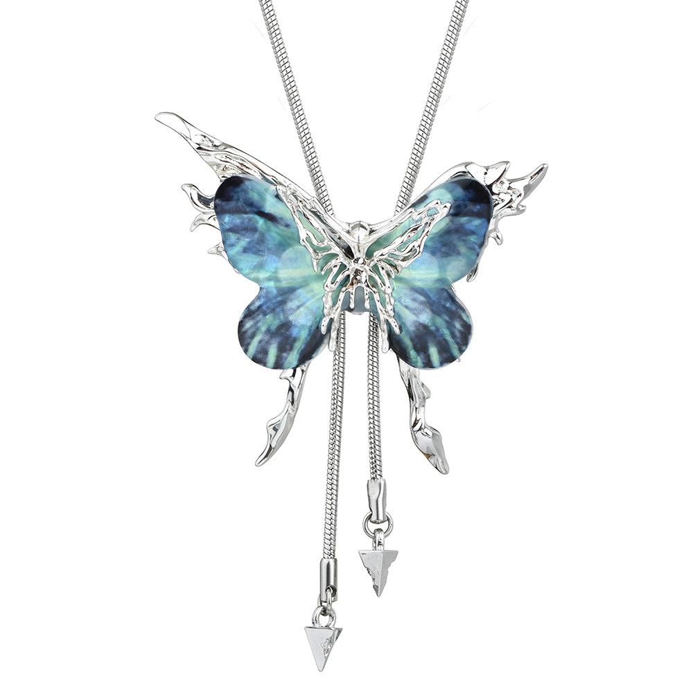 Interchangeable Butterfly High-end Pull-on Women's Fashion Clavicle Chain Fashion Pendant Necklace