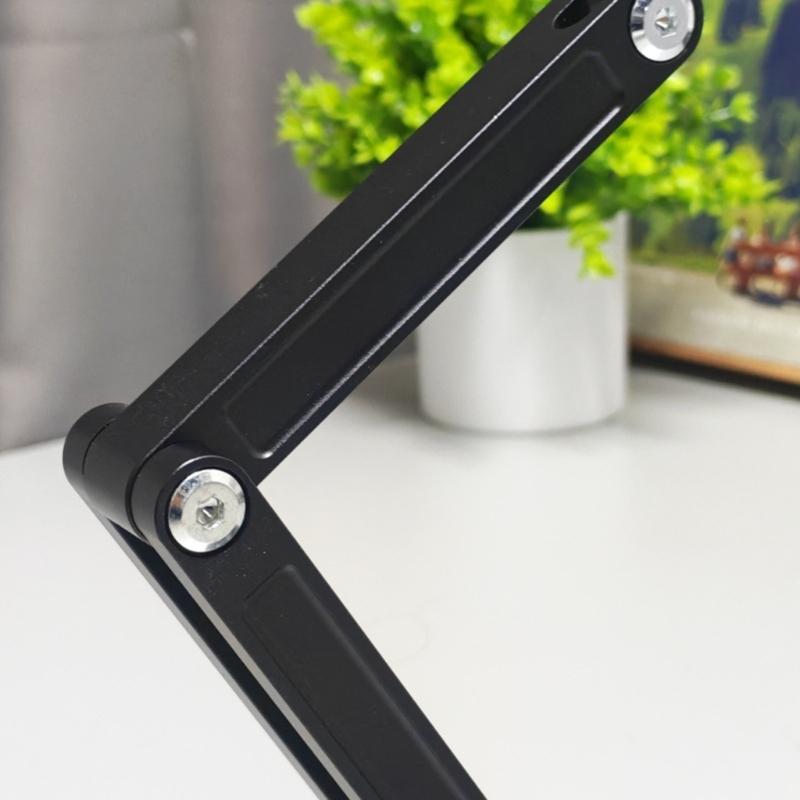 Aluminum Magnetic Phone Mount Stand With Height Adjustment 360 Degree Rotation Foldable Base For Tablets And Smartphones
