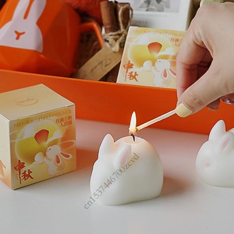 Festives Rabbit Scented For Middle Autumn Home Decors Soybean Wax Blend Holiday Fragrances Accessories Gift P9YB