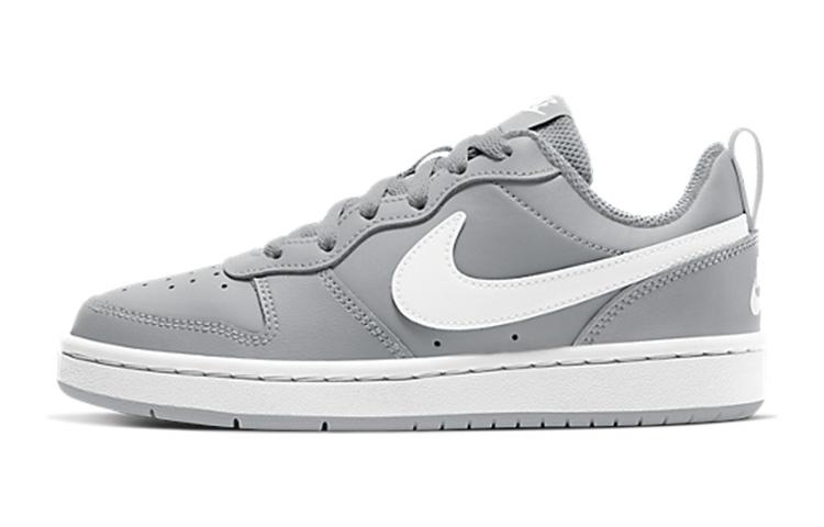 Nike Court Borough Low 2  Gray White  GS BQ5448-008 35.5