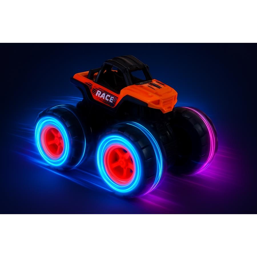 Monster Truck Off-Road Car Jeep Auto Off Road Sound Light Orange