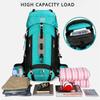60L Outdoor-Bergsteigertasche mit großer Kapazität Hochwertiges Nylon Wasserdicht Verschleißfest Wandertourentasche Unisex Reise Camping Sportrucksack