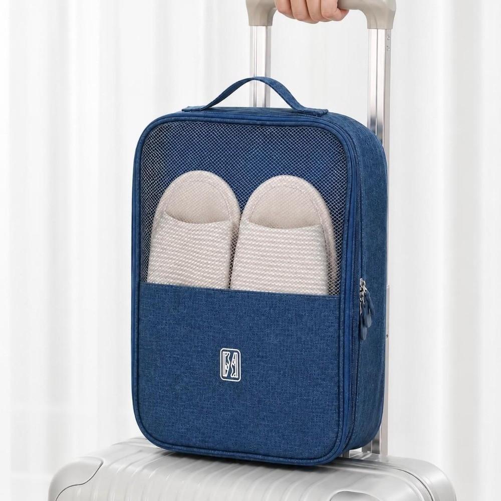 Hangable Travel Shoe Organizer Zippered Closure Storage Pouch Portable Folding Shoe Bag  Men Women