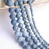 Blue Coral Natural Ocean Stone 4/6/8/10/12mm Beads 15"Strand Smooth Loose Spacer Beads for Jewelry Making DIY Bracelets Accessories