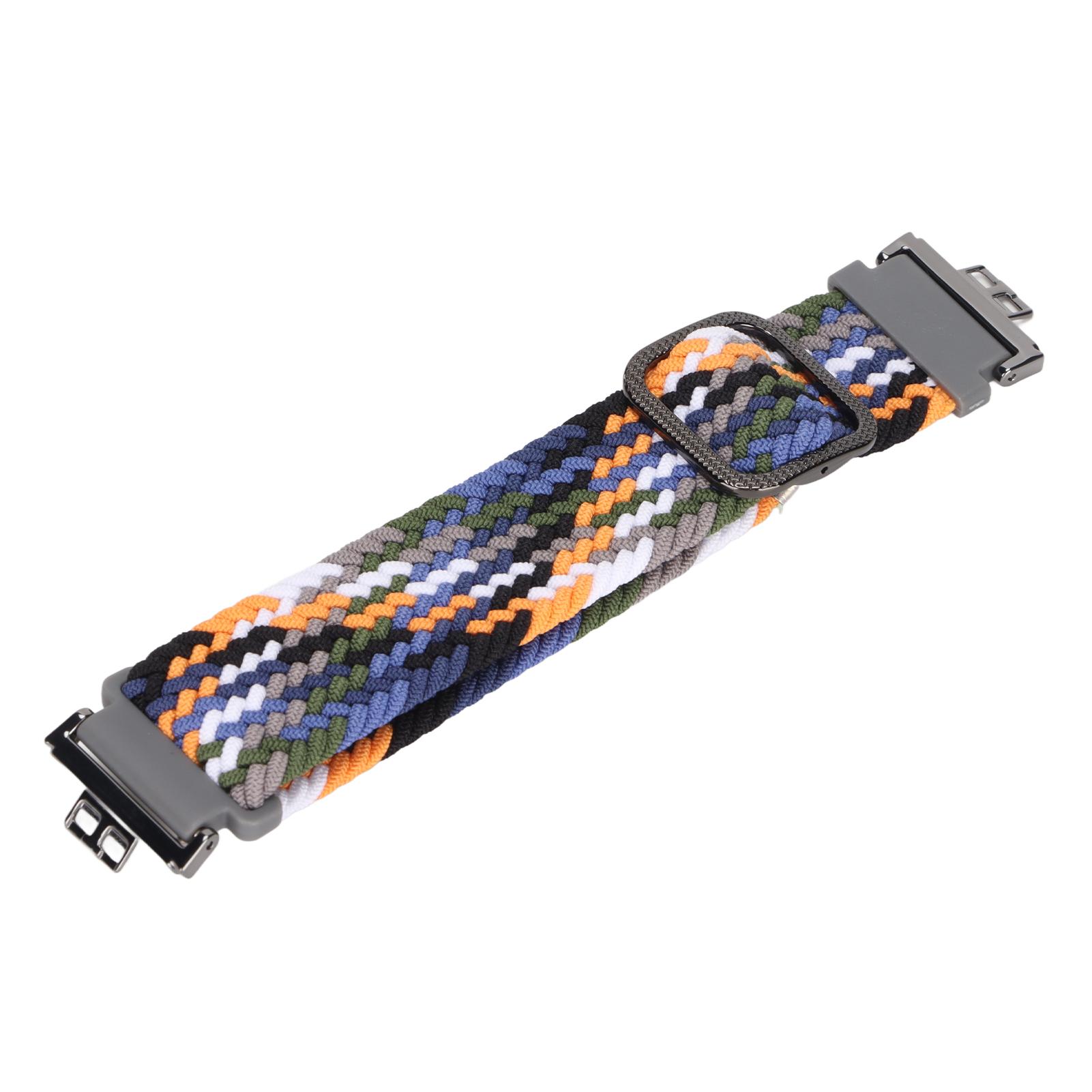 

Регулируемый нейлоновый ремешок для часов Huawei Watch Fit Bands Вязаный эластичный ремешок Solo Loop WatchbandDenim