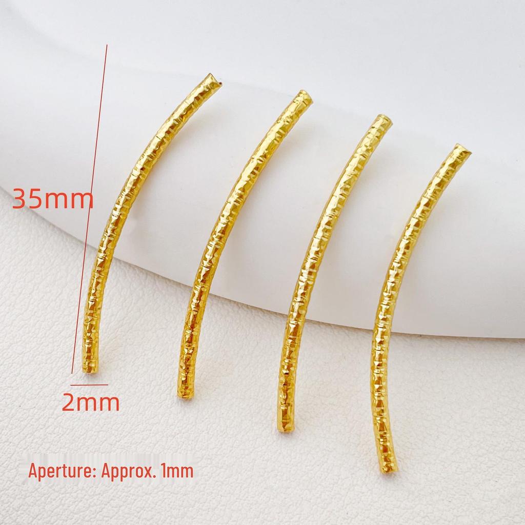 14k Goldgefülltes Gebogenes Hohlrohr Perlenarmband/Halskette Schmuckzubehör