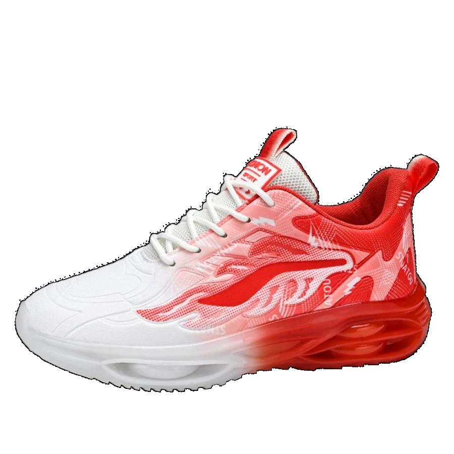 

Мужская повседневная спортивная обувь для ходьбы, весна и лето, плоские нескользящие дышащие мокасины, большие размеры, мужские кроссовки из вулканизированной ткани 39 красный