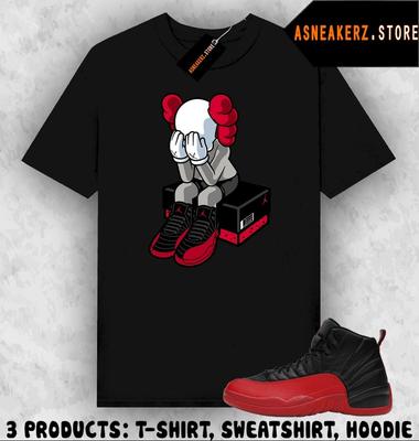 Tee Shirt Matching AJ 12 Flu Game To Match Sneaker Sneakerhead Kaws T-Shirt Unisex T-Shirt