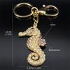 Fashion Hippocampus Sea Horse Seahorse Key Chain for Women Men Key Ring Bag Ornaments Car Bag  Accessories Jewerly Gift K9226S04
