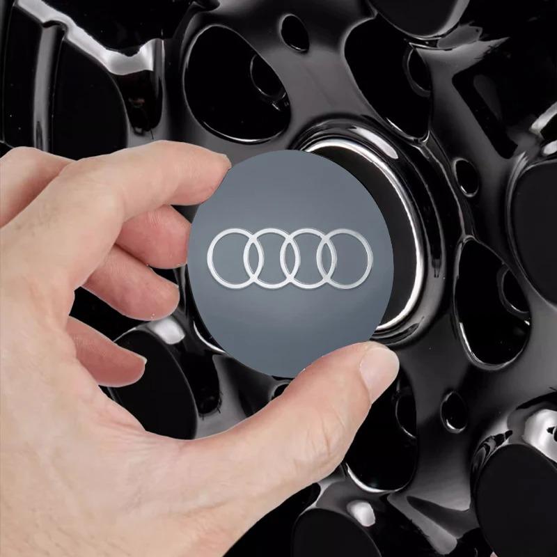 4Pcs 56mm 60mm Car Wheel Center Hub Cap Covers Sticker For R1 A3 A4 A5 A6 C5 B5 B6 B7 A7 A8 Q7 Q5 Q3 RS TT Sline Quattro Badgev1