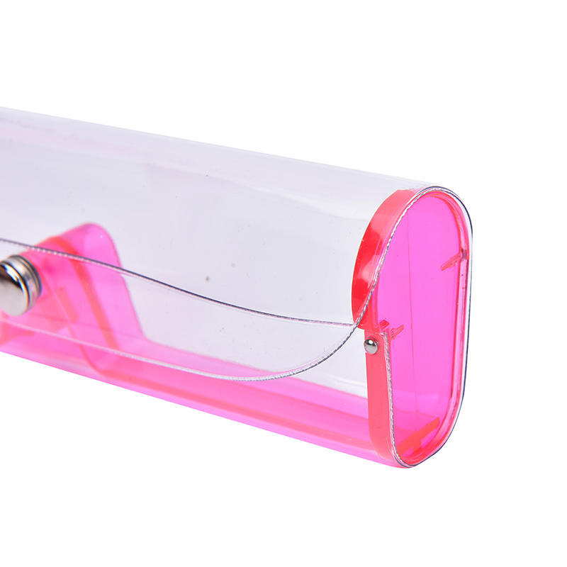 Stylish Clear Transparent PVC Soft Eye Glasses Protector Box Case Holder