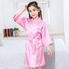 Kids' Ice Silk Summer Pajamas: Light Girls' Kimono-Style Robe