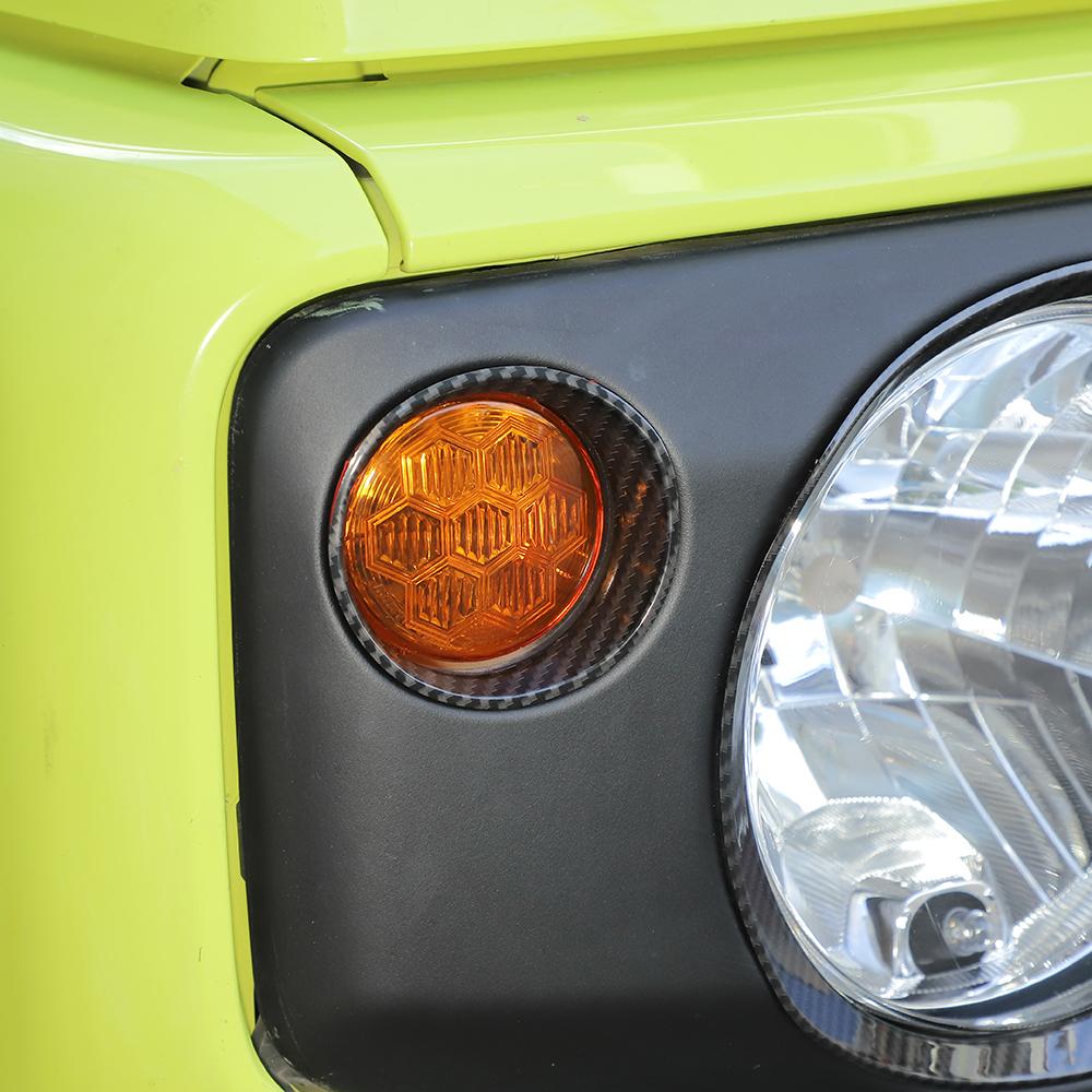 Hodelys Grille Trim Front Blinklys Front Tåkelampe Dekor Deksel Klistremerker For Suzuki Jimny 2019 Up ABS Carbon Fiber Biltilbehør