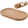 Ailunate Wooden Cash Tray, Small Item Holder, Pen Tray, Stylish Scandinavian and Cafe-Style Plate, 18x10cm (Natural)
