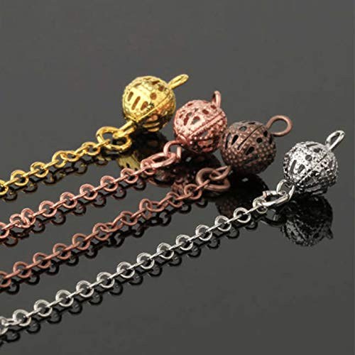 Dowsing Pendulum (Metal, Pink Gold Cone Shape) for Dowsing, Fortune Telling, Includes 8-Page Original Booklet, Energy Pendulum with Chamber