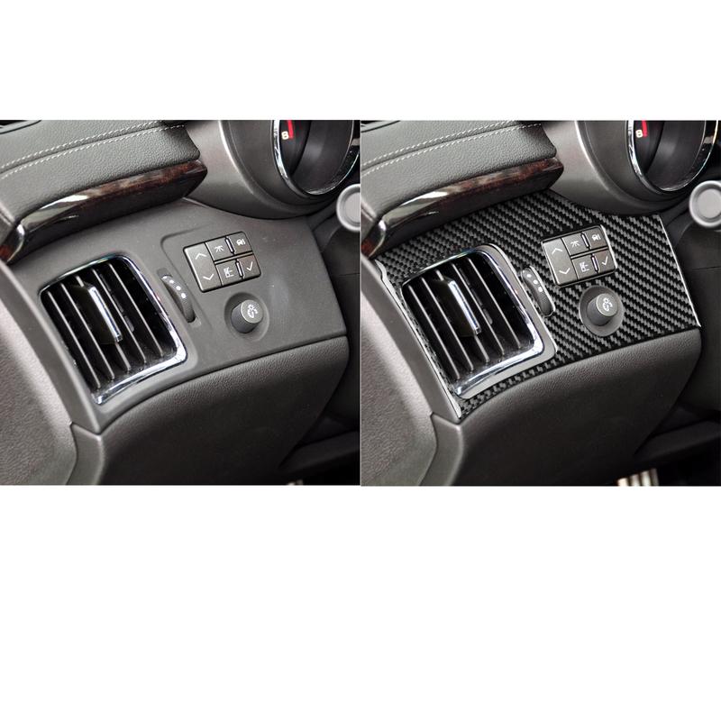 For Cadillac CTS 2008-2010 Real Carbon Fiber Sticker truments Air conditioning vents panel Car ide decorative Accessories