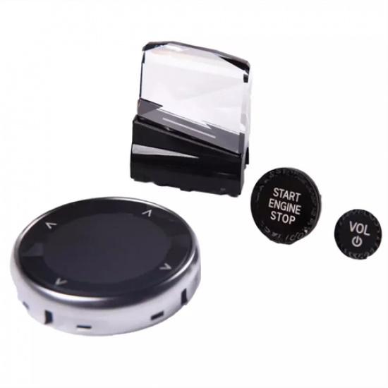 4 Pieces Crystal Car Gear Shift Knob Media Knob DIY Chaange For BMW 3 i3 +