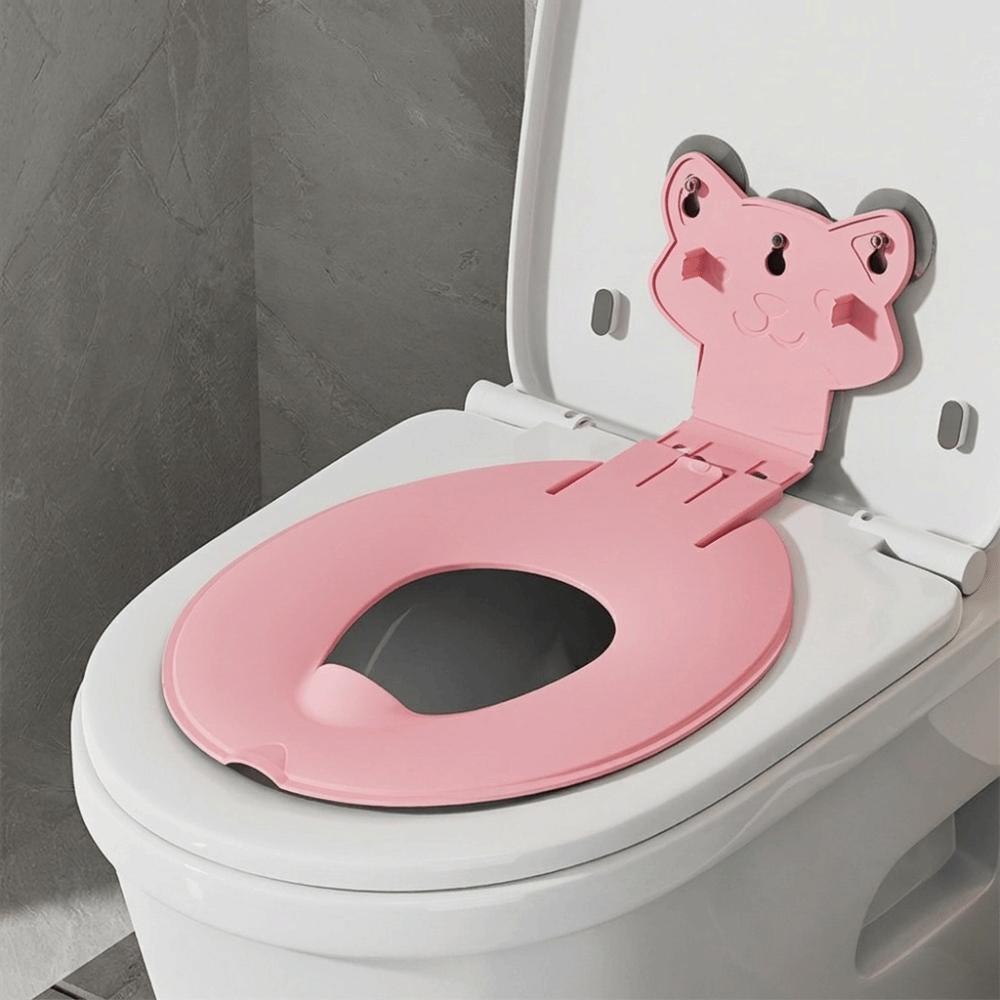 Adjustable Folding Potty Seat Suction Cup Fixation Toilet Seat Cushion Ring Unisex