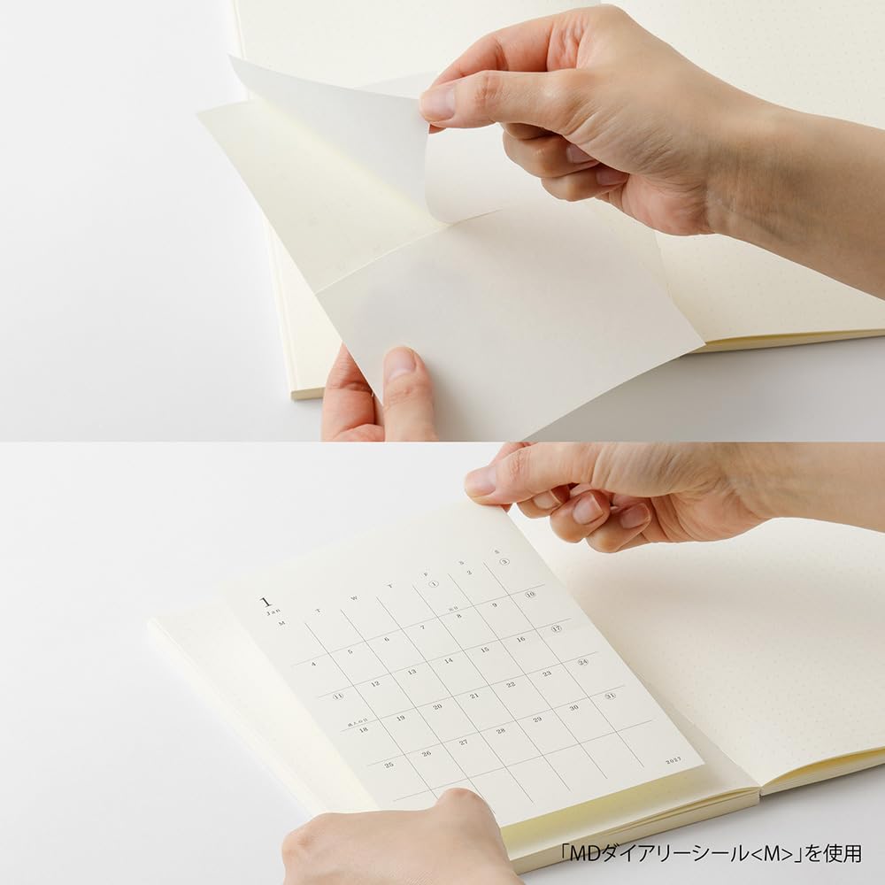 Midori MD PRODUCT MD Notebook Planner with 2027 Size 22496006 December Diary, Stickers, Monthly, L, (Starts 2026)