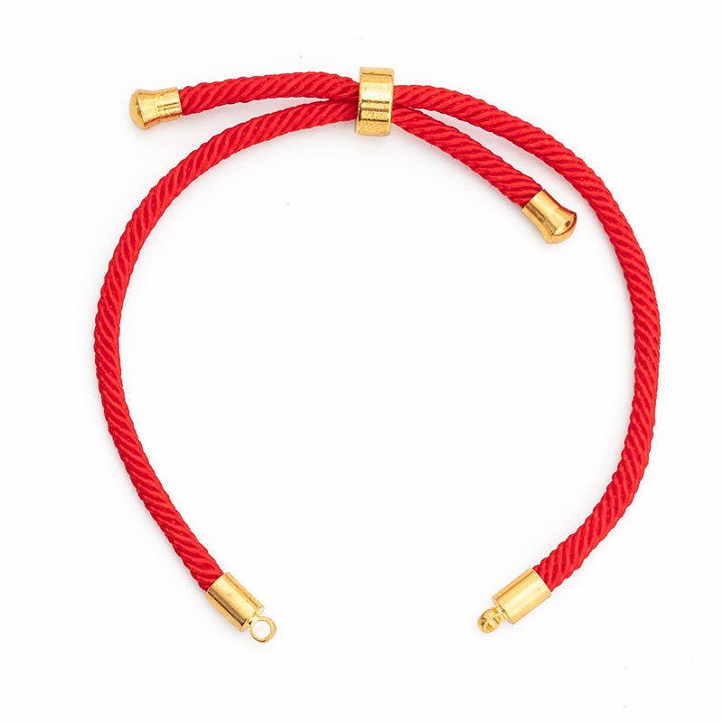 Handmade Adjustable Red Nylon Bracelet Cord for DIY Jewelry
