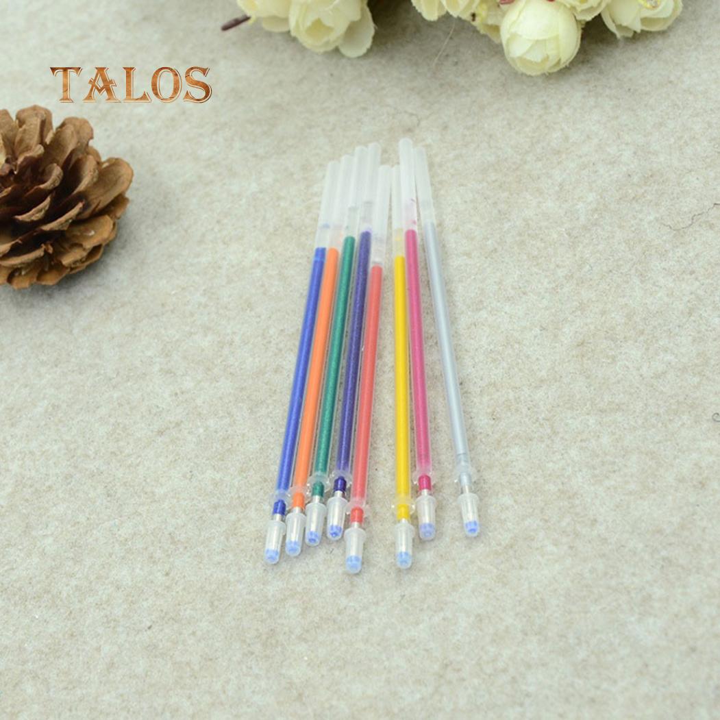 

Talos 12/24/36/48 сменные стержни для гелевой ручки со вспышкой, цветные канцелярские принадлежности для рисования, маркер для рукоделия 12 Colors