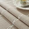 European And American Hot-Selling Jacquard Fabric Round Tablecloth Mis Style Solid Color Cotton And Linen Three-Dimensional Embroidery Fringed