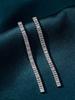 Luxurious Diamond Tassel Earrings: Shimmering, High-End Fashion for Exquisite European & American Style Party Wear.