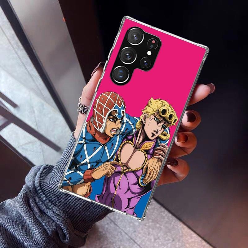 

JoJo Adventure Giorno Giovanna Phone Case For Samsung Galaxy S26 S25 Edge S24 S23 Ultra S22 Plus S21 S20 FE Soft TPU Back Cover Samsung S21 FE