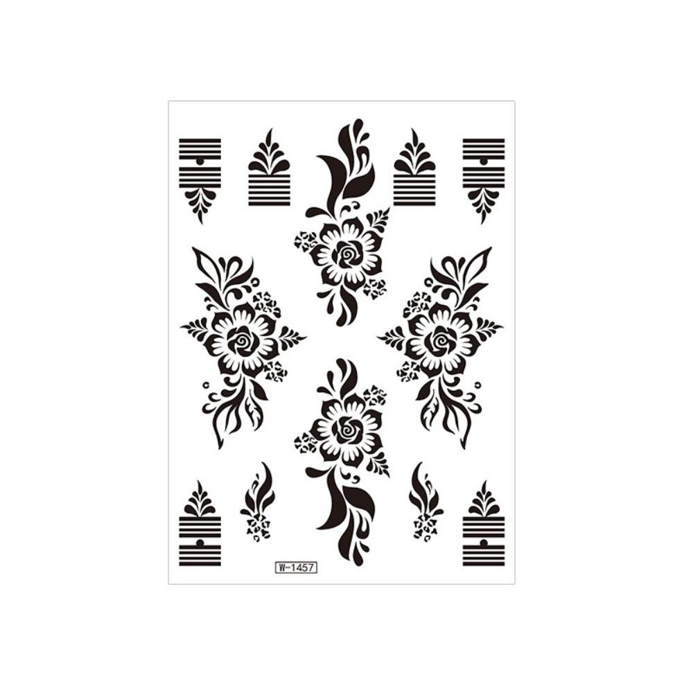Fake Henna Tattoo Stickers India Mehndi Flower Body Art Sticker  Women/Lady/Girl