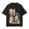 Vintage Washed Anime Witch Hat Atelier Olruggio Manga Print T Shirt Unisex Fans Casual Oversized Streetwear Short Sleeve Tops