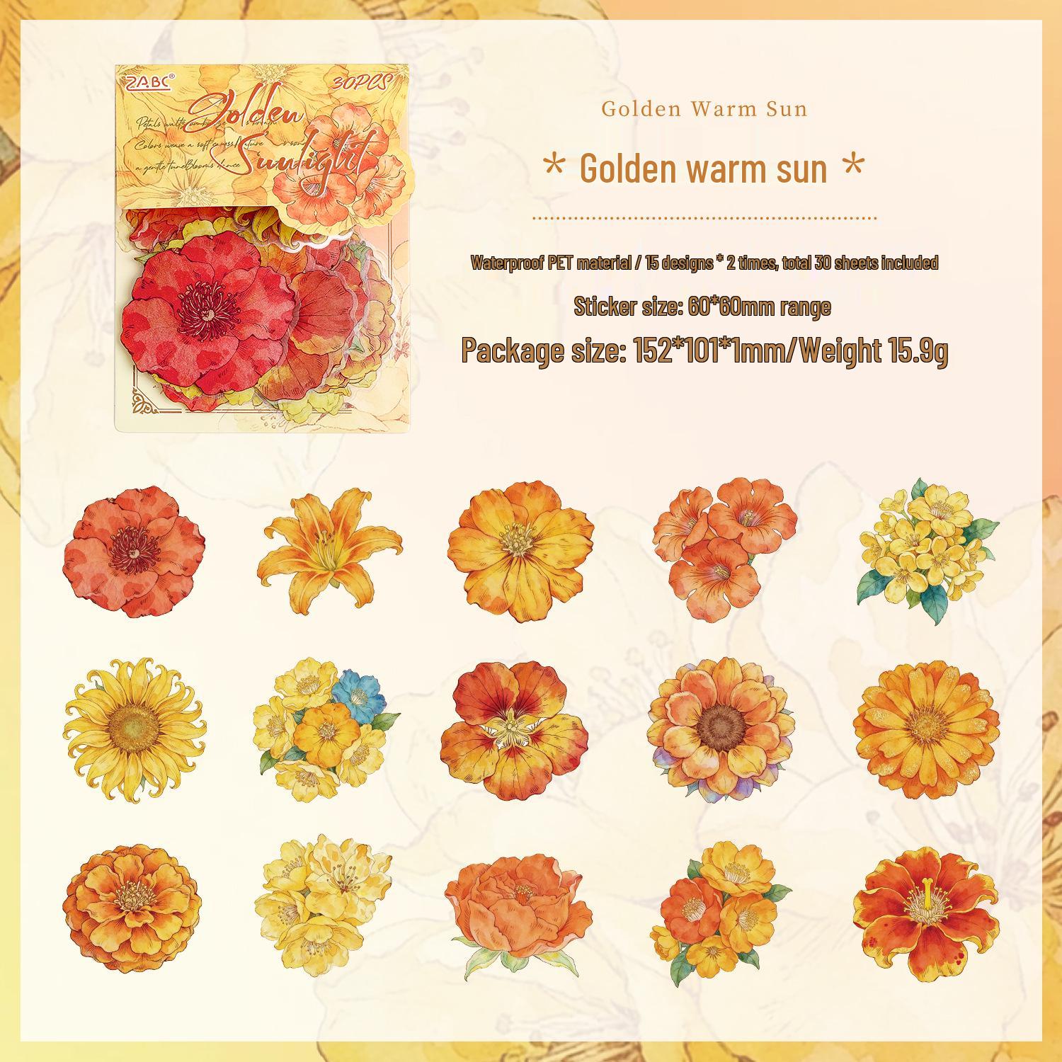 Yuezhen Wenchuang Flower Waltz PET Journal Stickers - Children s Cross-border Decals