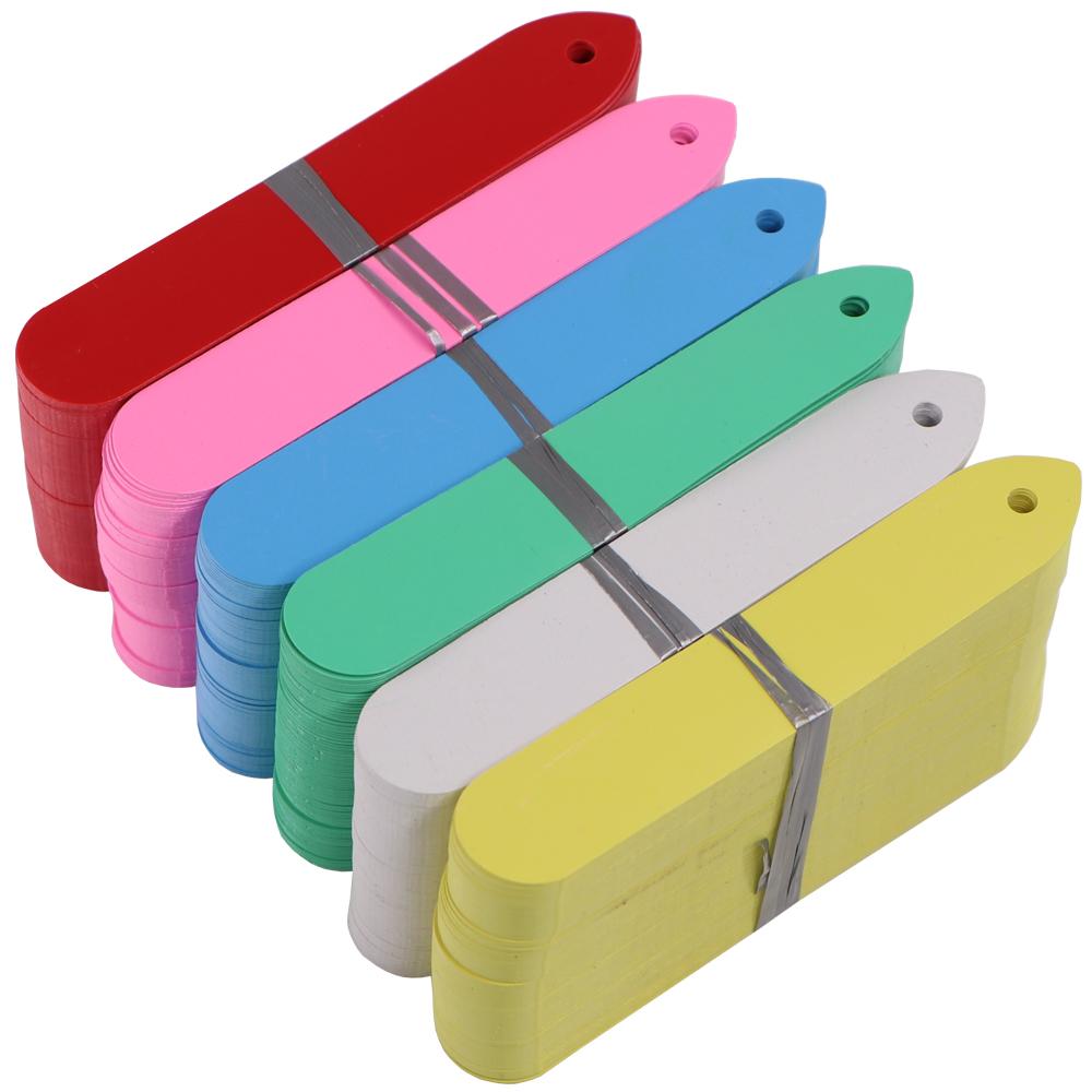 

60 шт. 1,9x10 см бирки для растений с 4 мм отверстием для сада питомника пластиковые маркеры для горшков для семян лотки водонепроницаемые многоразовые травы цветы