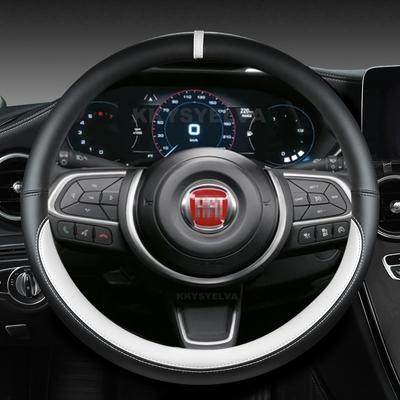 Microfiber Leather Car Steering Wheel Cover 38cm For Fiat Tipo Fullback Strada Toro Doblo Freemont Bravo Stilo Auto Accessories