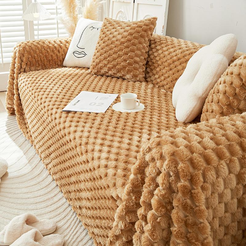 Winter Thickened Cotton Velvet Sofa Cover Cloth A Whole Piece of Full Covered Armrest Cover Towel Sofa Cover All-Inclusive Universal Seat Cushion