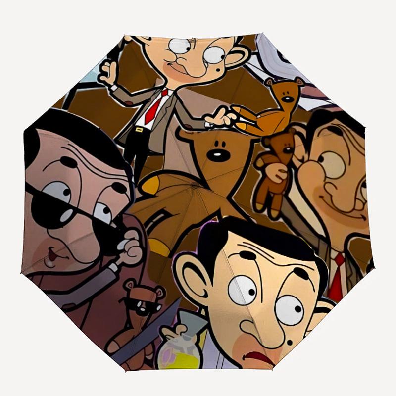 

1pc Mr. Bean, Cartoon Automatic Open/Close Umbrella Folding Umbrella, Portable Compact Travel Umbrella, Birthday/Christmas Gift for Men & Women