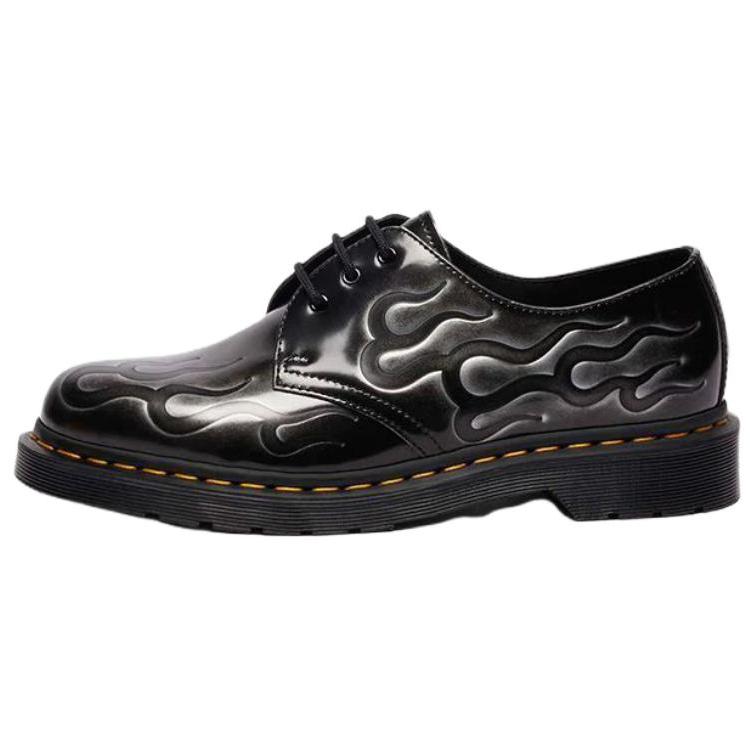 Dr. Martens 1461 Leather Comfortable Lace-Up Low-Top Casual Shoes Unisex Casual Shoes Black Silver 41765020
