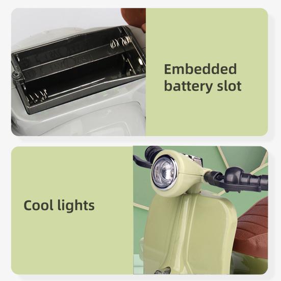 Mini elektrická koloběžka Křeček Hračka s LED světlem Hudba 360 stupňů Otočná Panenka Koloběžka Kaskadérské Vozidlo Hračka Doplňky pro Panenku Domácího Mazlíčka