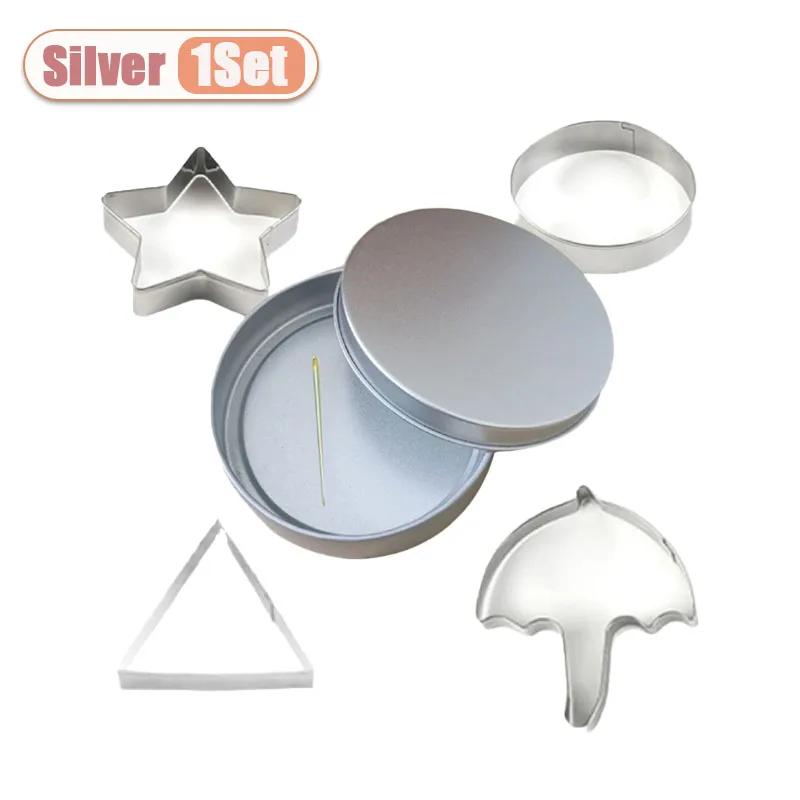 1-10Sets Stainless Steel Spot Sugar Cookie Molds Sugar Cookie Making Tools Set Umbrella Star Triangle Baking Bakery Accessories