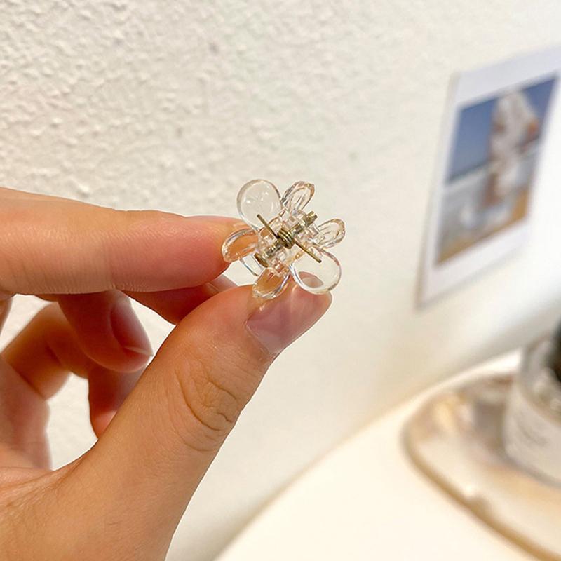 Mini Klipsy do Włosów w Kwiaty Zestaw Dla Kobiet - Bezśladowe Klipsy Szczękowe do Stylizacji do Grzywki i Stylizacji Cienkich Włosów