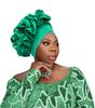 Nigeria Raw Silk Auto Gele Headtie Muslim Hat Party Headwear Turbante Ruffled Turban Cap For Women African Lady Head Wraps
