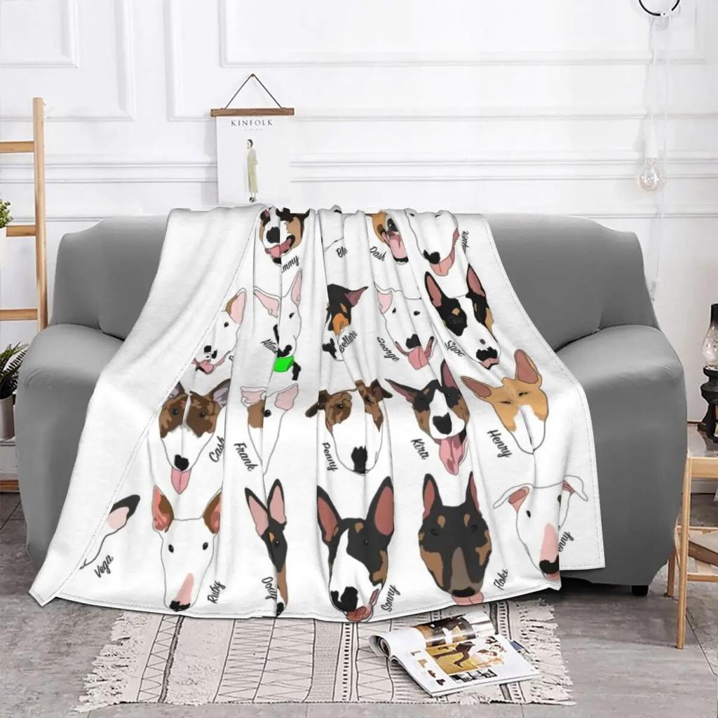 Deka Glasgow Bull Terrier Club Fleece Jarní Podzim Zvířátko Pes Měkká deka na pohovku Kancelářské povlečení Přehozy