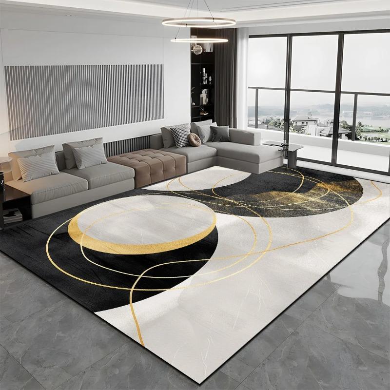 Modern Light Luxury Large Carpets for Living Room Bedroom Velvety Soft Shaggy Rugs Customized Washable Non-Slip Floor Mat