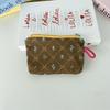 New Corduroy Floral Coin Wallet Women Portable Lipstick Makeup Bag Children's Cute Coin Purse Small Wallet Large Capacity ID Bag