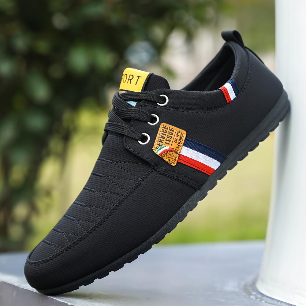 

Men S Lace-Up Athletic Mules, Striped Design Loafers, Provide Good Comfort, Breathable And Comfortable, Suitable for Outdoor Activities 39 чёрный